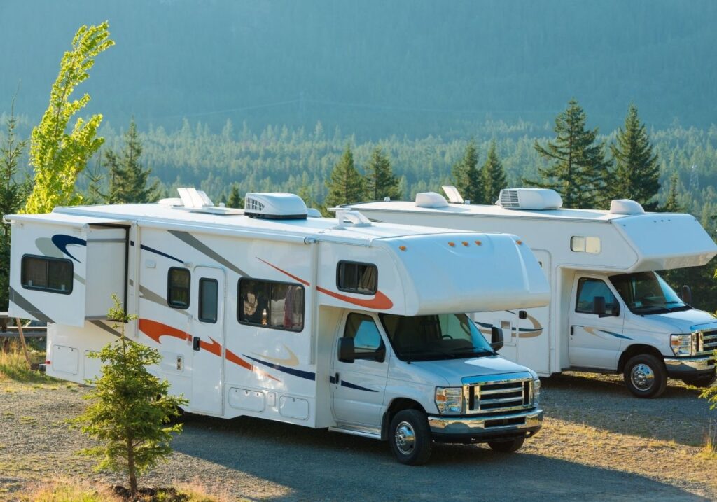 2 RV car parking on camp park