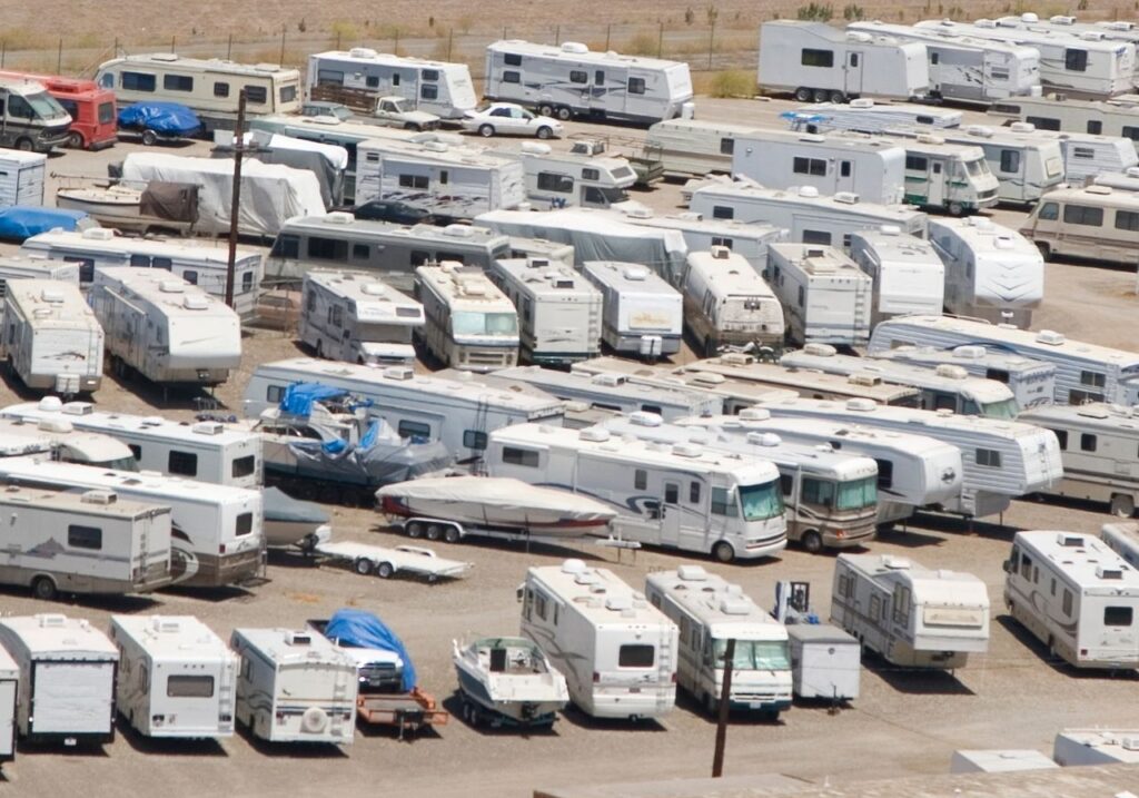 carpark of RVs