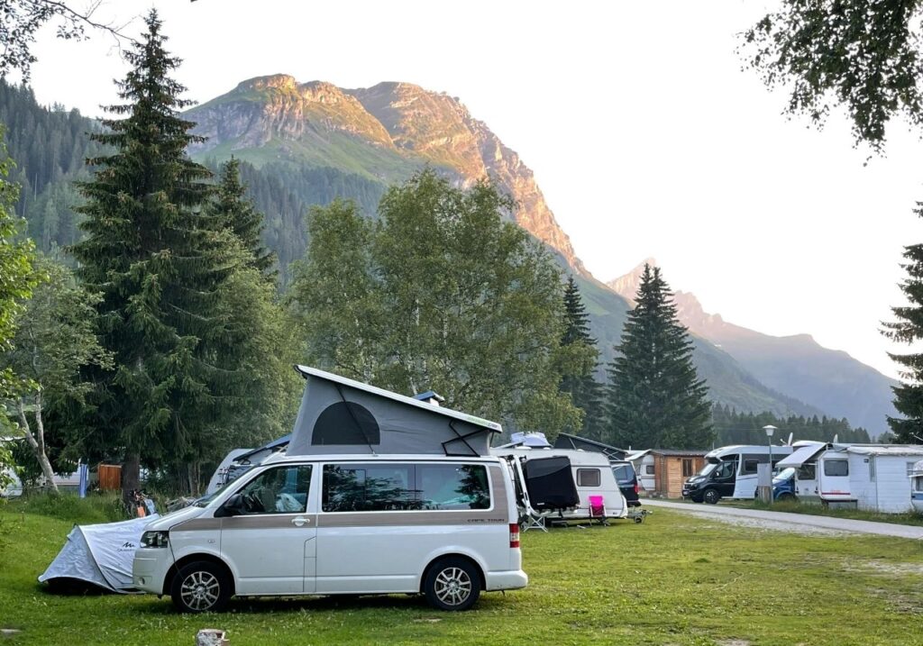Angle view of rv car
